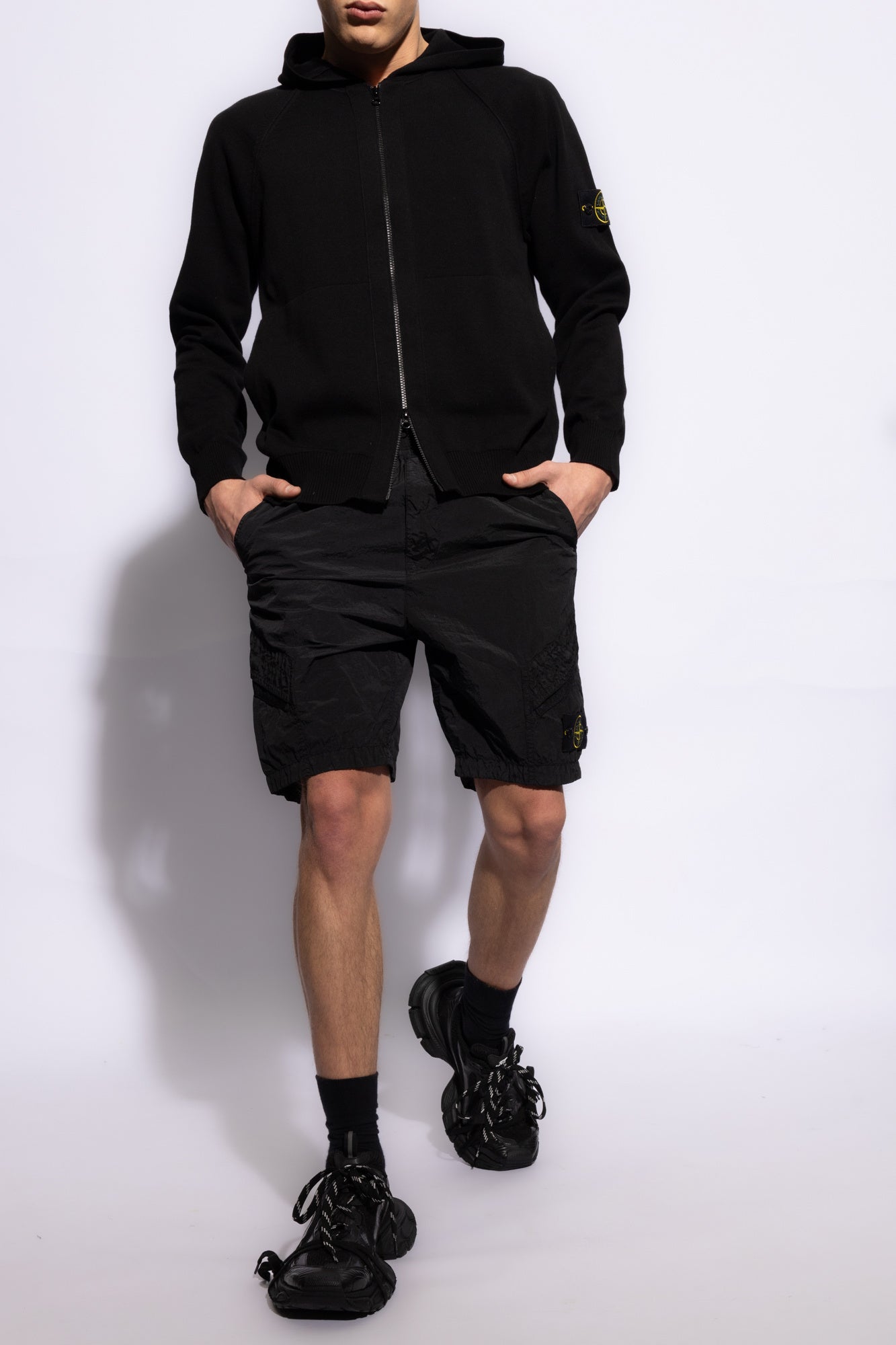 Шорти чоловічі Stone Island Black Patch Shorts