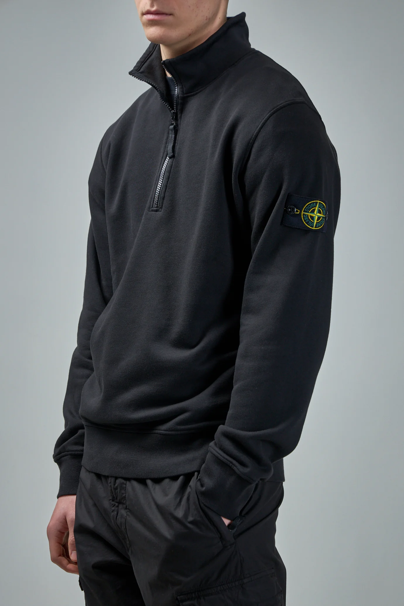 Зіп светр Stone Island Logo-Patch Crewneck Sweatshirt