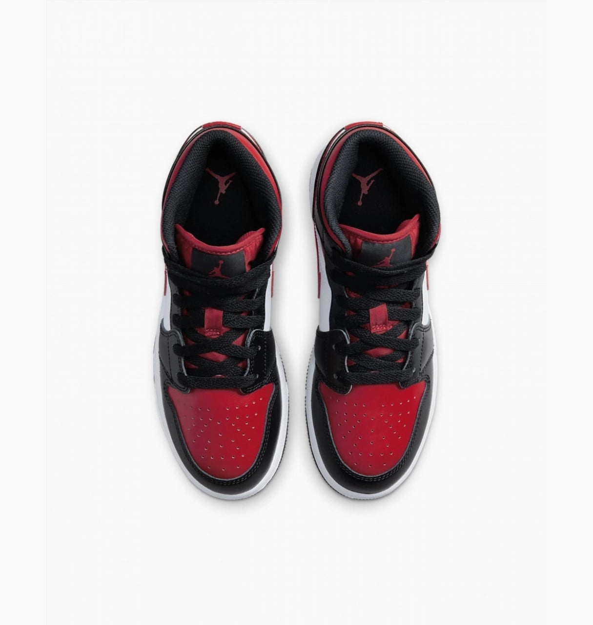 Кросівки жіночі Air Jordan 1 Mid GS 'Black Fire Red'