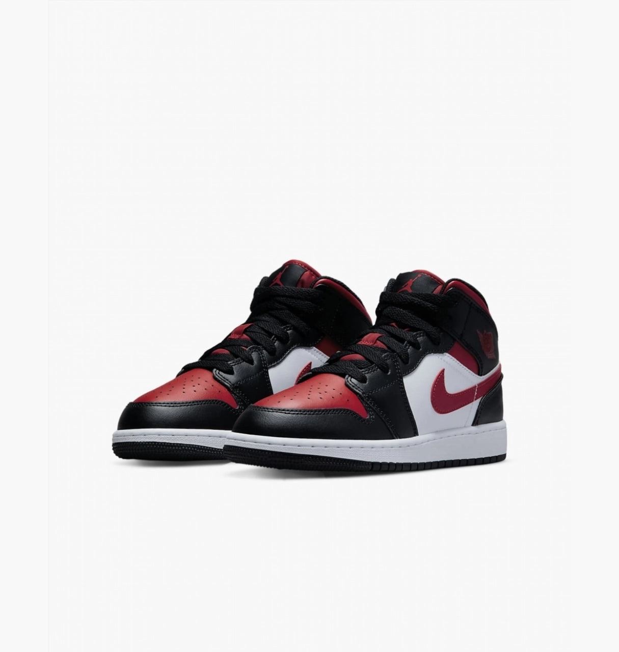 Кросівки жіночі Air Jordan 1 Mid GS 'Black Fire Red'