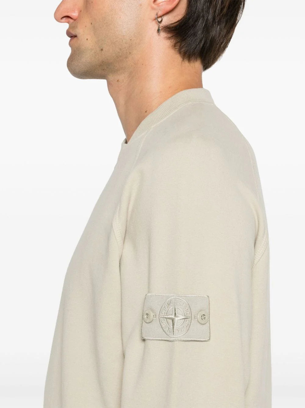Светр чоловічий STONE ISLAND Black Ghost Piece Sweatshirt in Beige