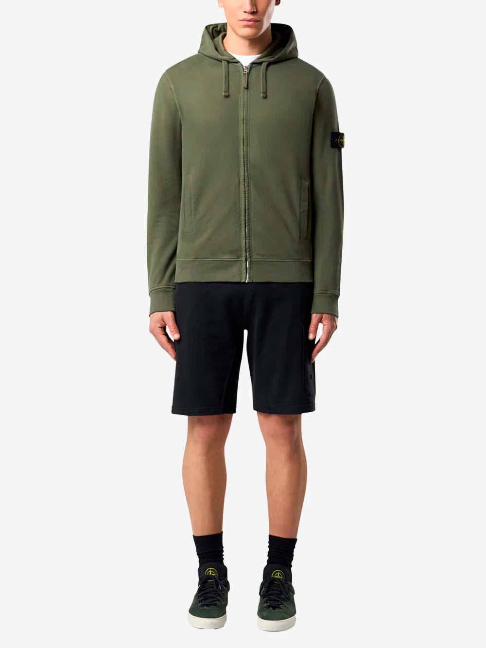 Кофта з капюшоном Stone Island Khaki Zip Hoodie