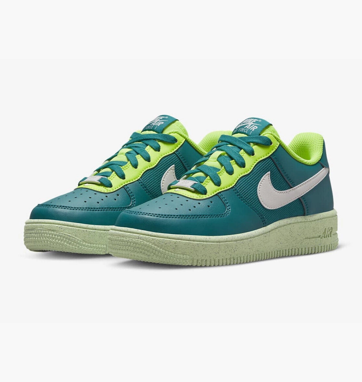 Кросівки жіночі Nike (GS) Nike Air Force 1 Crater Next Nature 'Bright Spruce Volt'