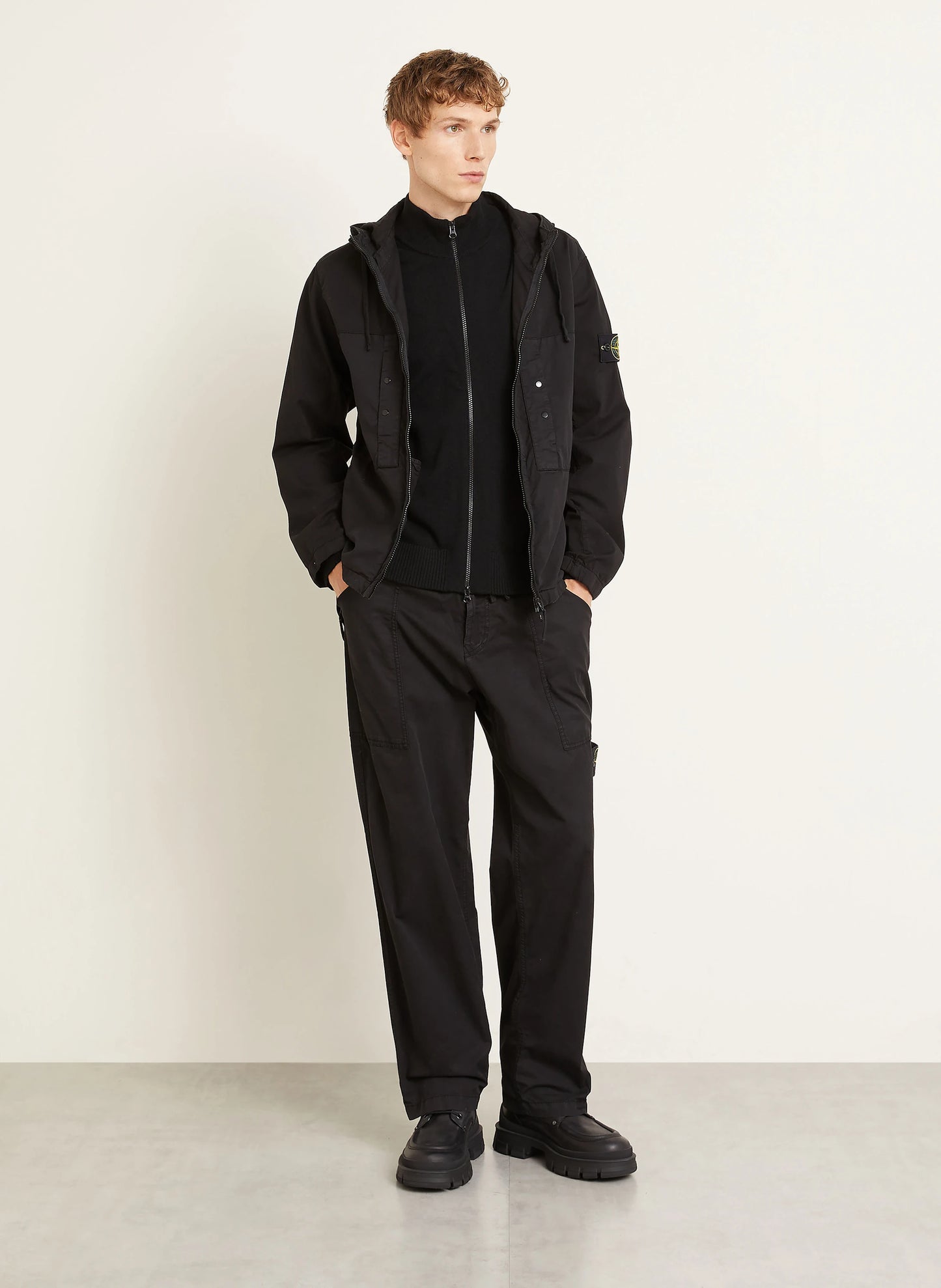 Кардиган чоловічий Stone Island Zip-up Jumper with Ribbed Trims