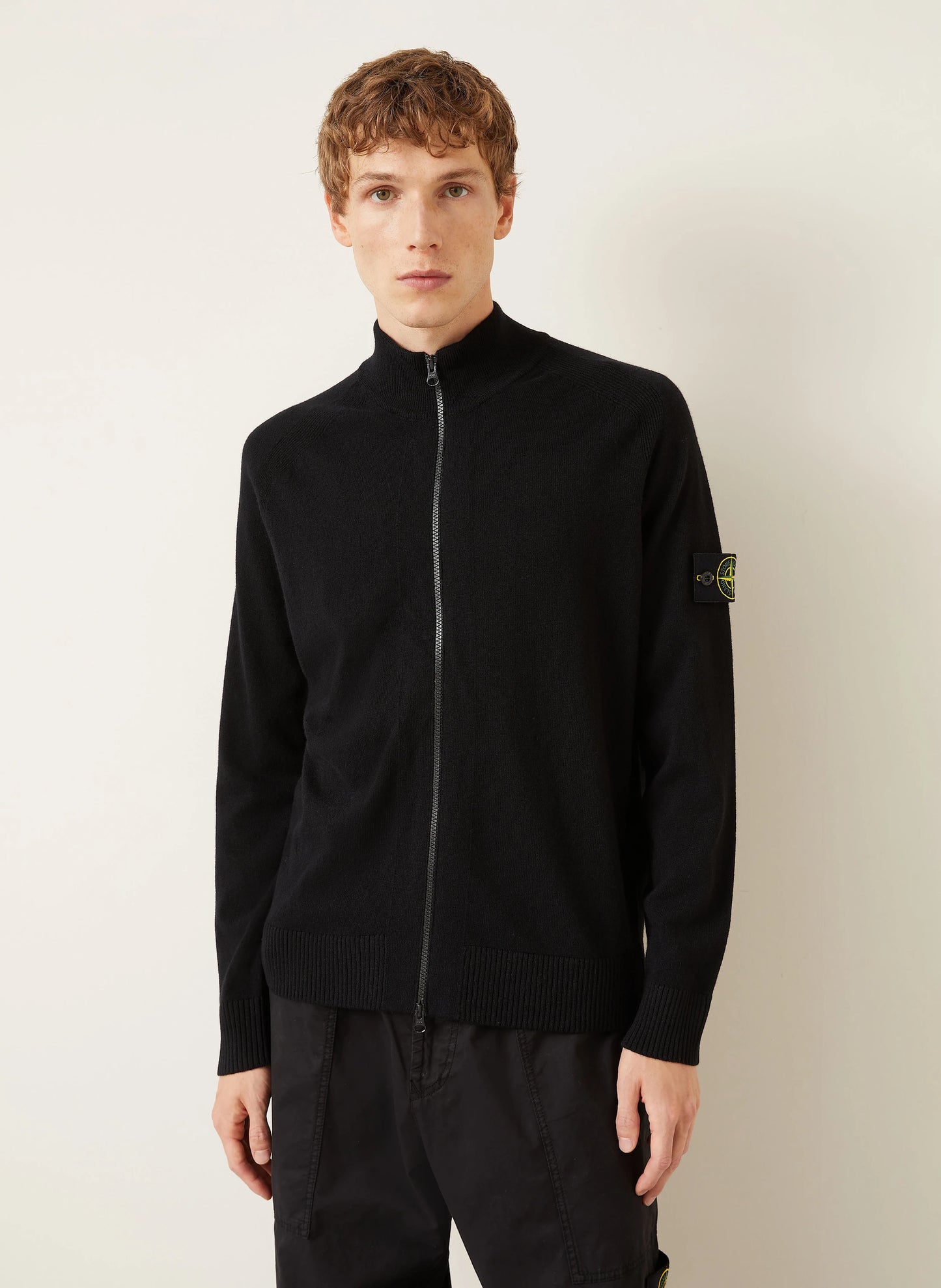 Кардиган чоловічий Stone Island Zip-up Jumper with Ribbed Trims