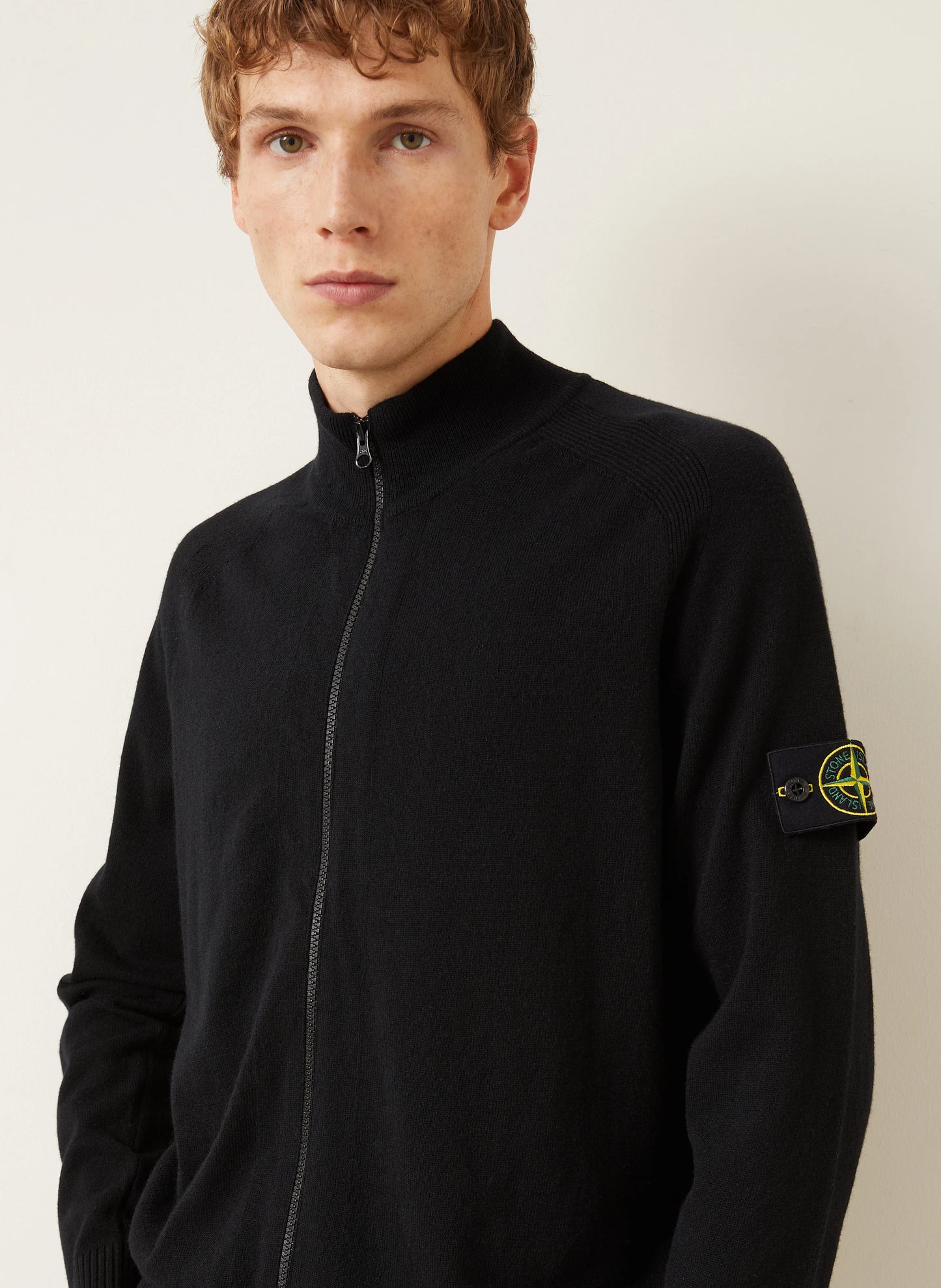 Кардиган чоловічий Stone Island Zip-up Jumper with Ribbed Trims