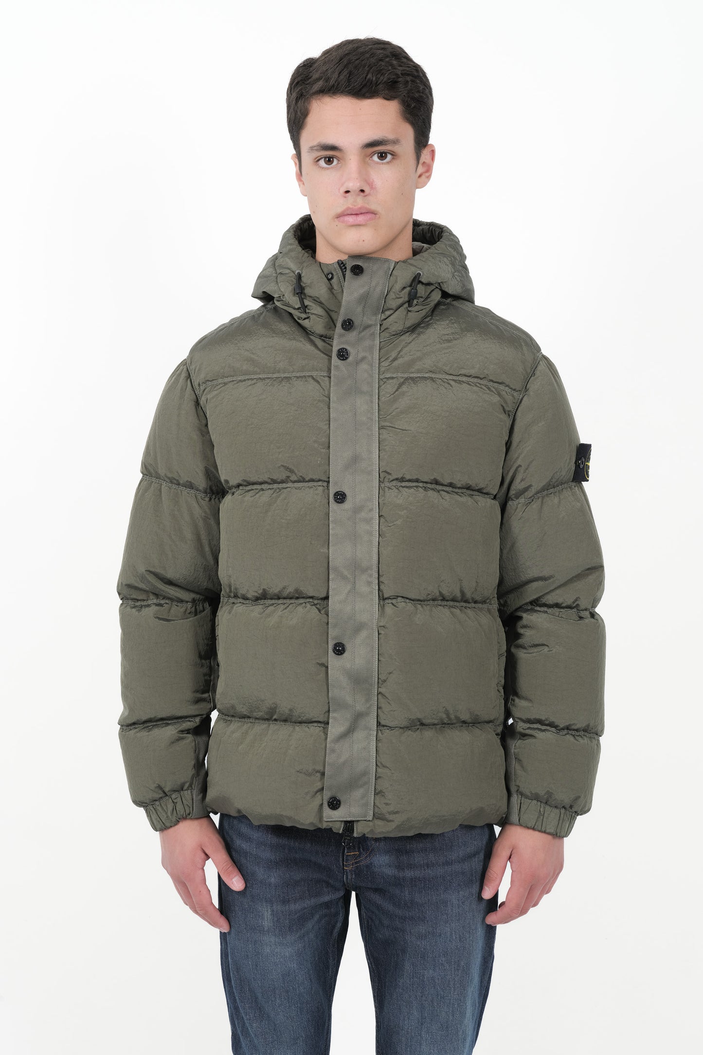 Пуховик чоловічий Stone Island Crinkled ECONYL® Regenerated Nylon