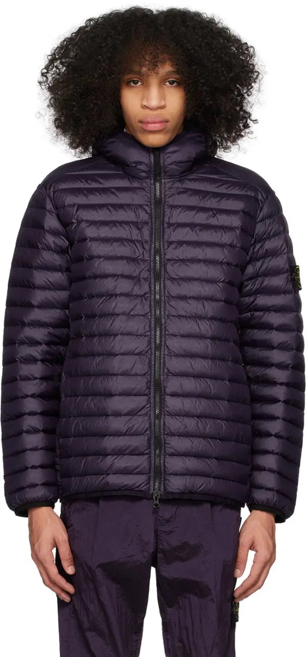 Мікропуховик Stone Island Purple Garment-Dyed Down Jacket