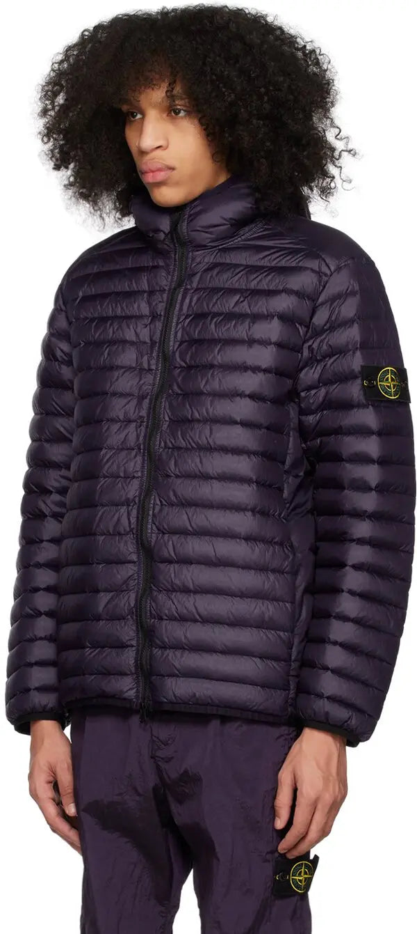 Мікропуховик Stone Island Purple Garment-Dyed Down Jacket