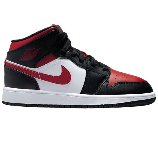 Кросівки жіночі Air Jordan 1 Mid GS 'Black Fire Red'