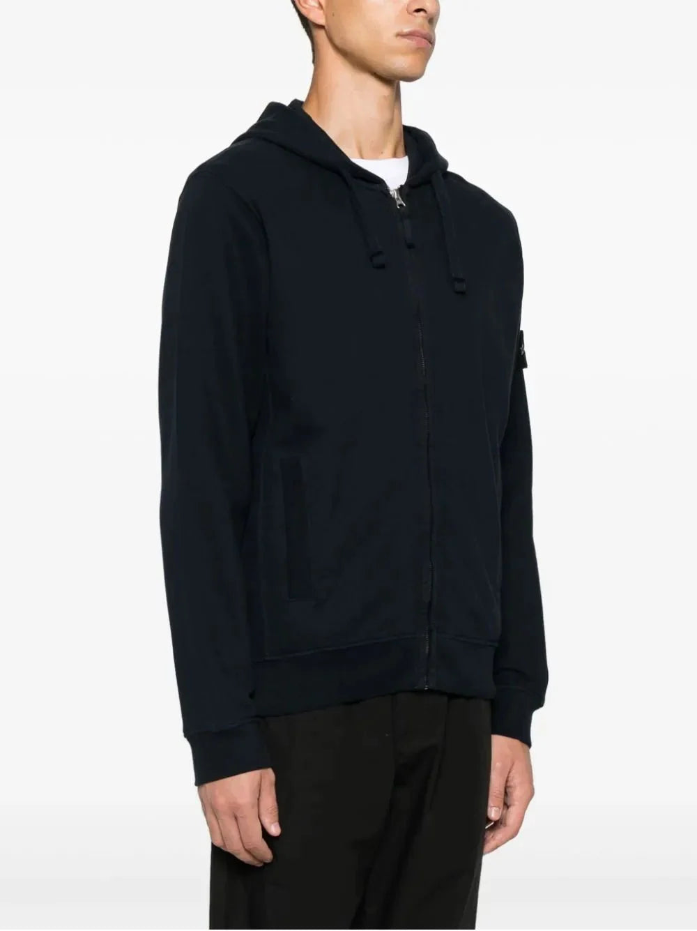 Кофта з капюшоном Stone Island Navy Patch  Zip Hoodie