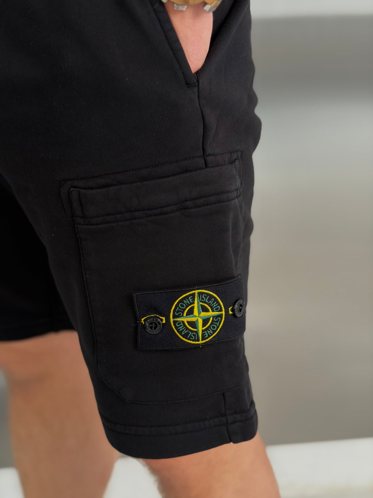 Шорти чоловічі Stone Island Organic Cotton in Black