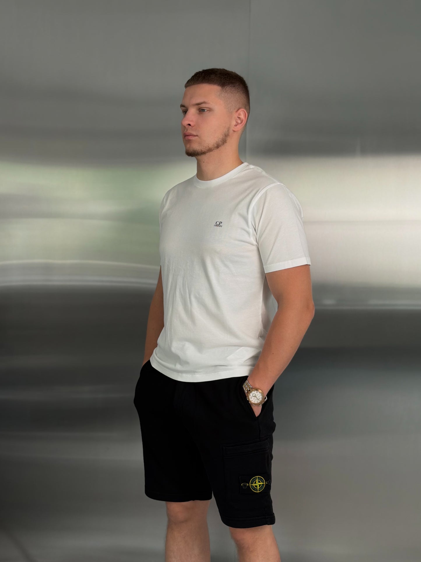 Шорти чоловічі Stone Island Organic Cotton in Black