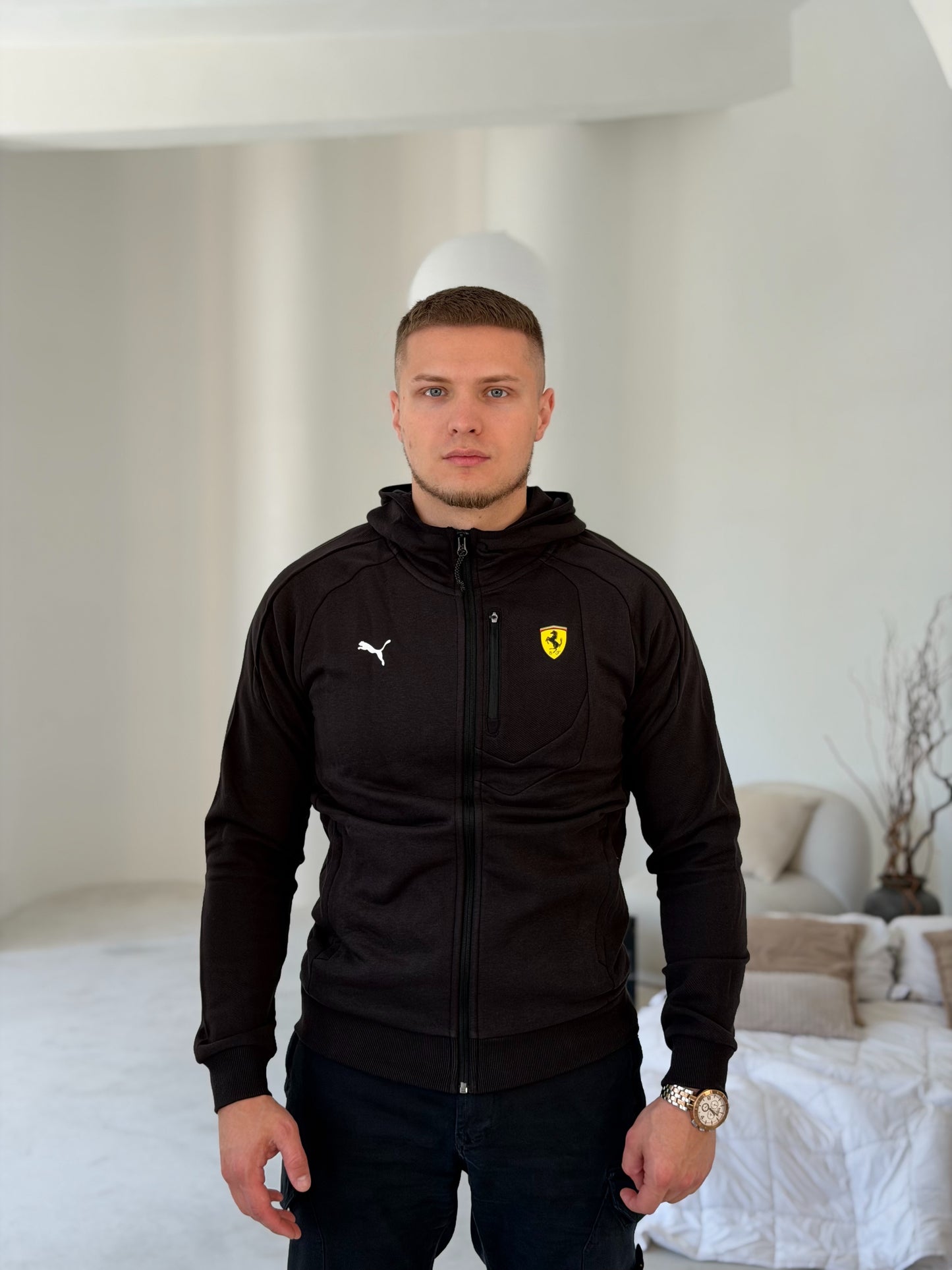 Зіп худі чоловіча Puma Scuderia Ferrari Sweat Jacket Men
