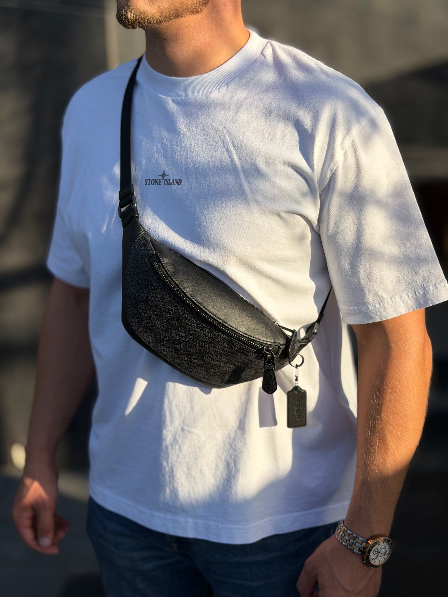 Сумка чоловіча Coach Warren Mini Belt Bag In Signature