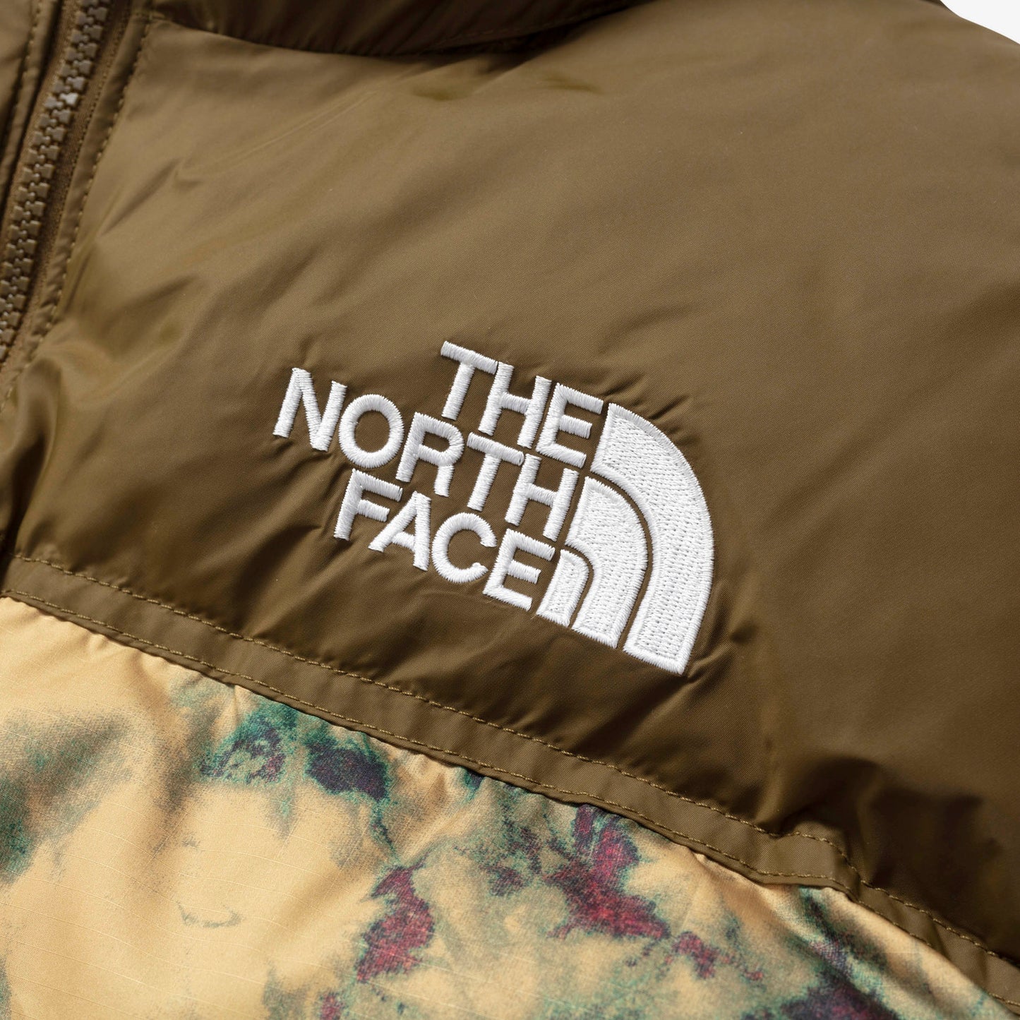 Куртка зимняя The North Face Nuptse 1996 Antelope Tan Ice Dye Print