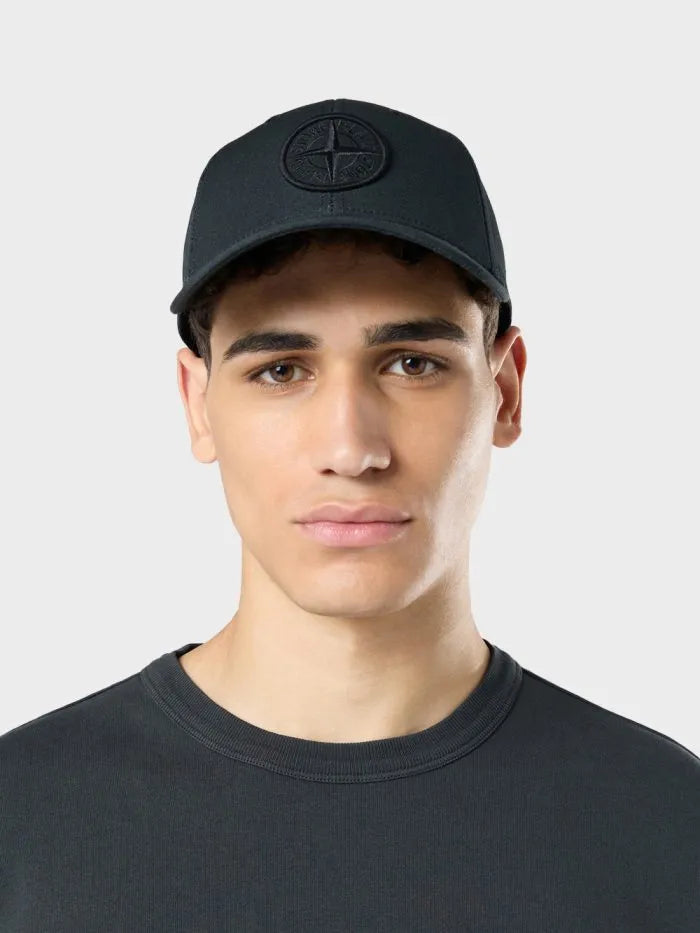 Кепка чоловіча Stone Island Logo Embroidered Cap in Black