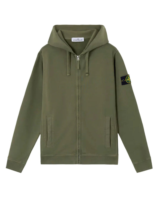 Кофта з капюшоном Stone Island Khaki Zip Hoodie