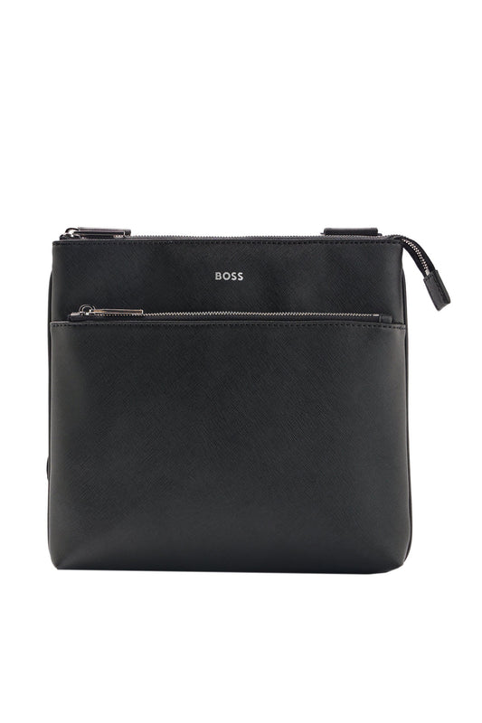 Сумка чоловіча Boss Leather Messanger in Black