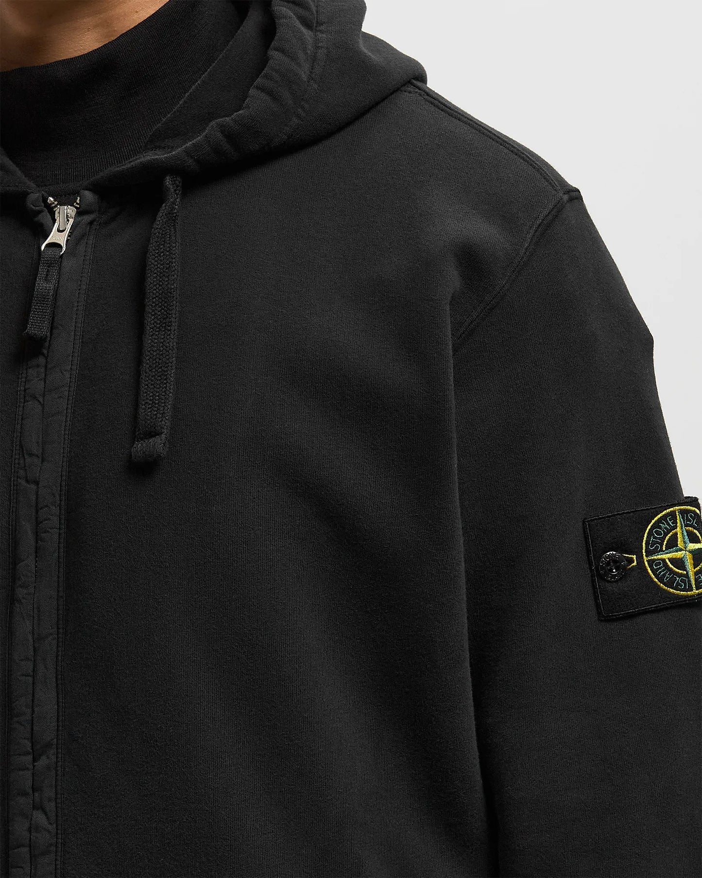 Худі чоловіче Stone island Compass Patch Zip-Up Hoodie