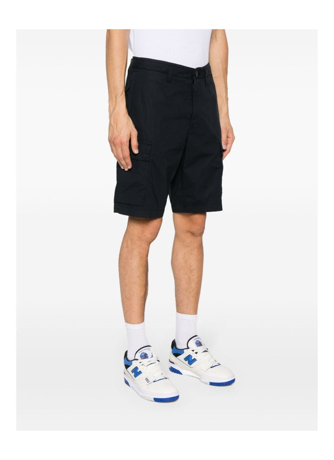 Шорти чоловічі Stone Island Logo Patch Bermuda Shorts in Navy