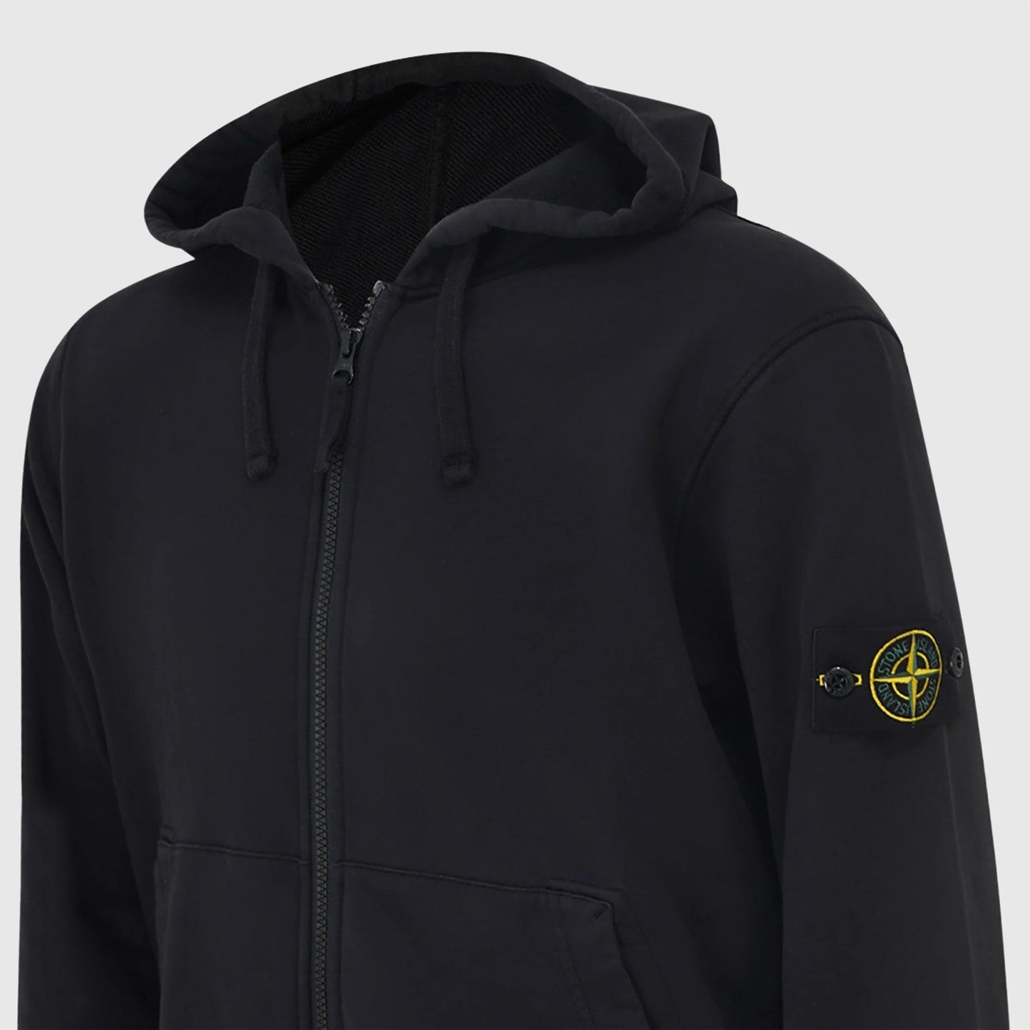 Кофта з капюшоном Stone Island Black Patch Zip Hoodie