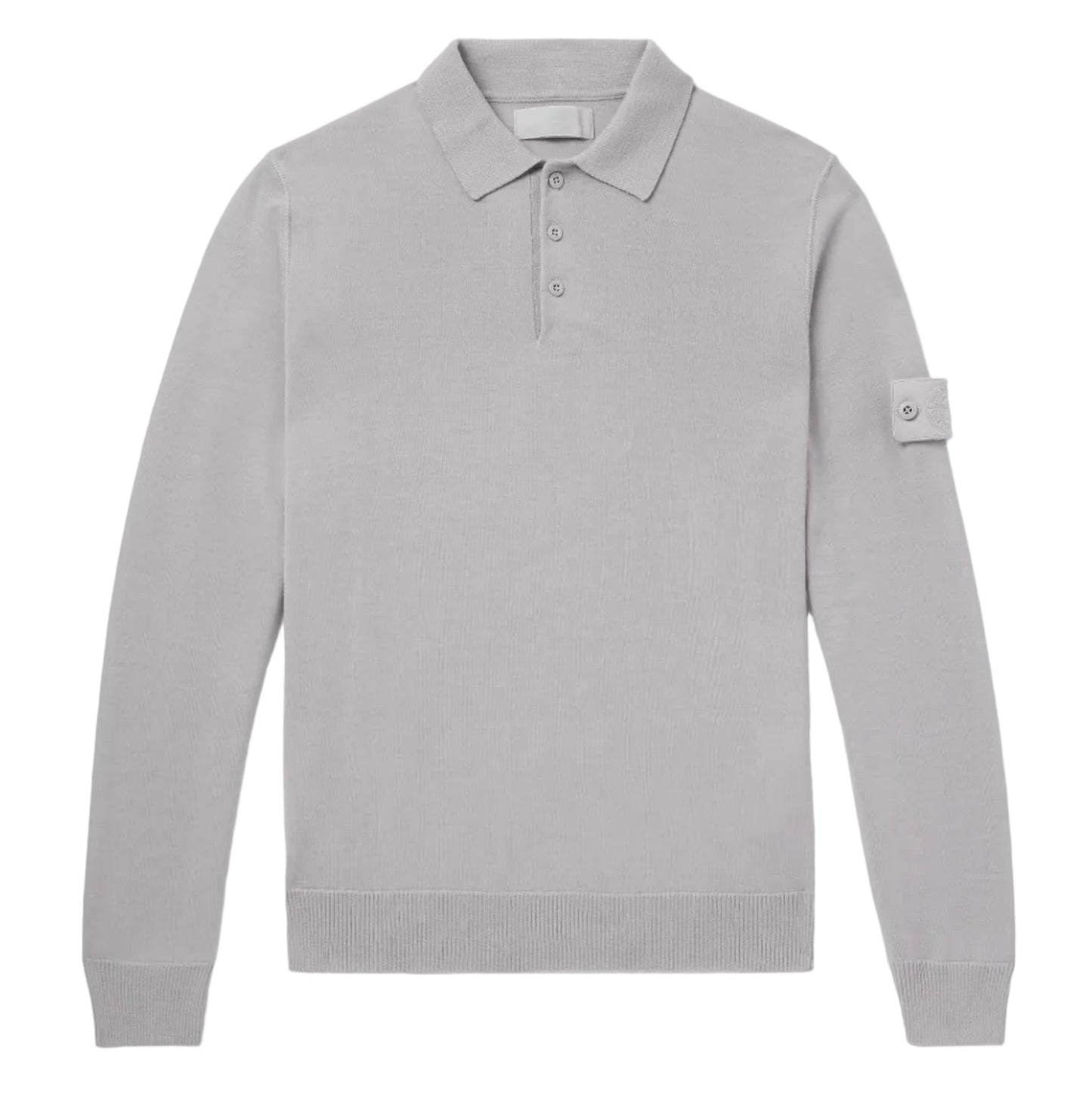 Светр чоловічий STONE ISLAND Ghost Piece Logo-Appliquéd Wool Polo Shirt